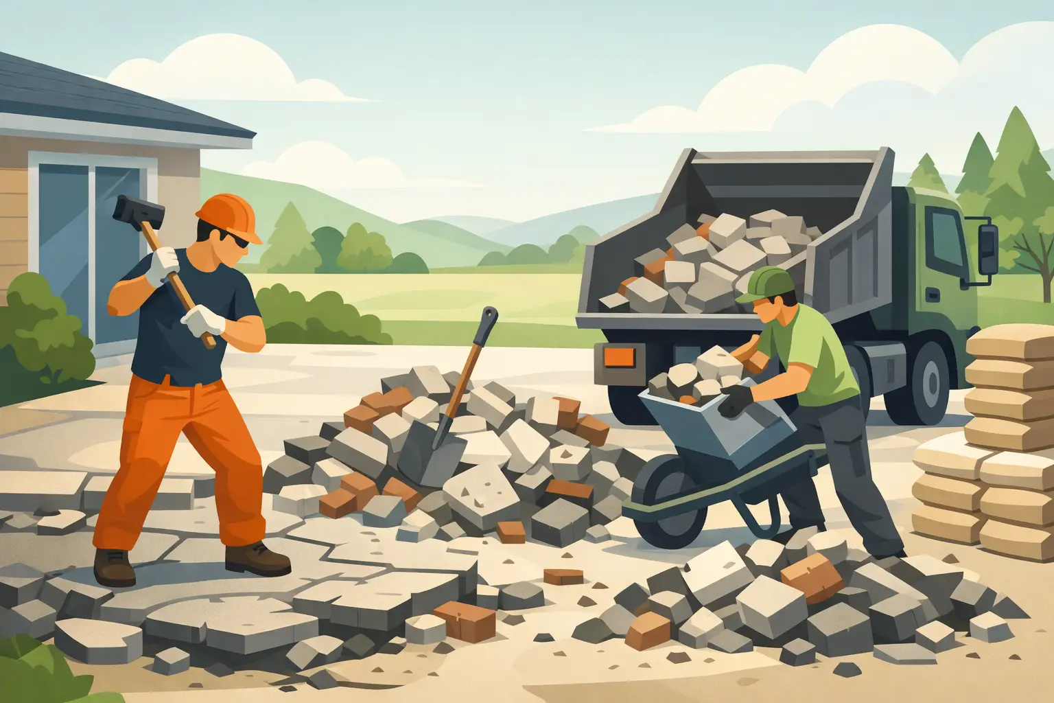 Patio Demolition Debris Removal Done Right